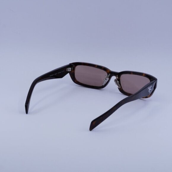 Prada PRB06SF 17N60B Sunglasses Root Havana Rectangle Frame, Light Brown Lenses - Picture 10 of 11